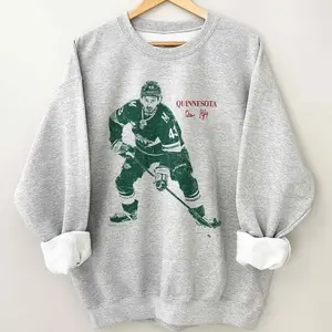 [Sale Up To 15% + Free Ship] Quinnesota Ice Hockey Vintage Sweatshirt, Retro Hockey Fan Pullover, Classic Game Day Apparel