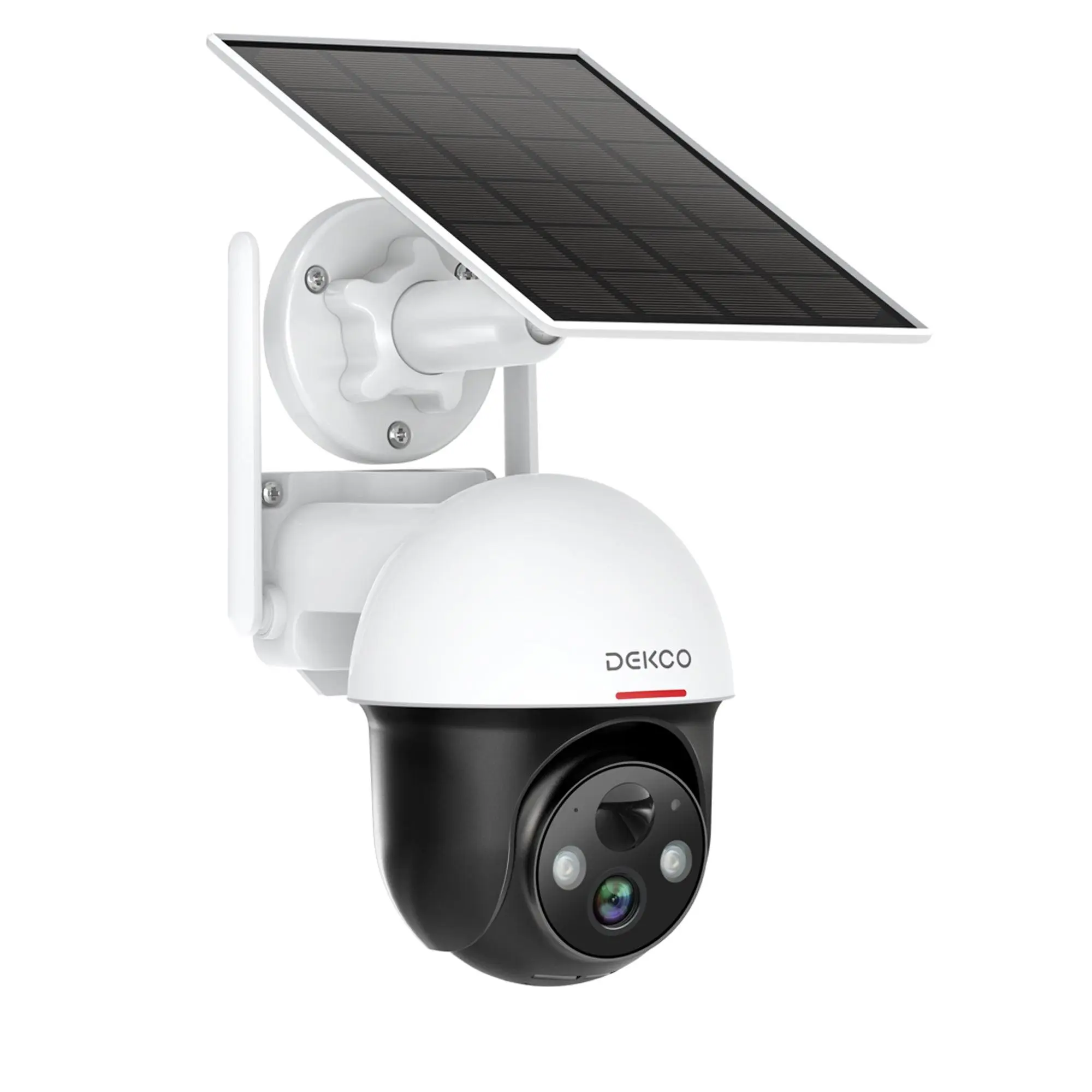 DEKCO WiFi Rotating Outdoor Solar Dome Home Security Camera with Motion Alarm DEKCO WiFi Rotating Outdoor Solar Dome Home Security Camera with Motion Alarm