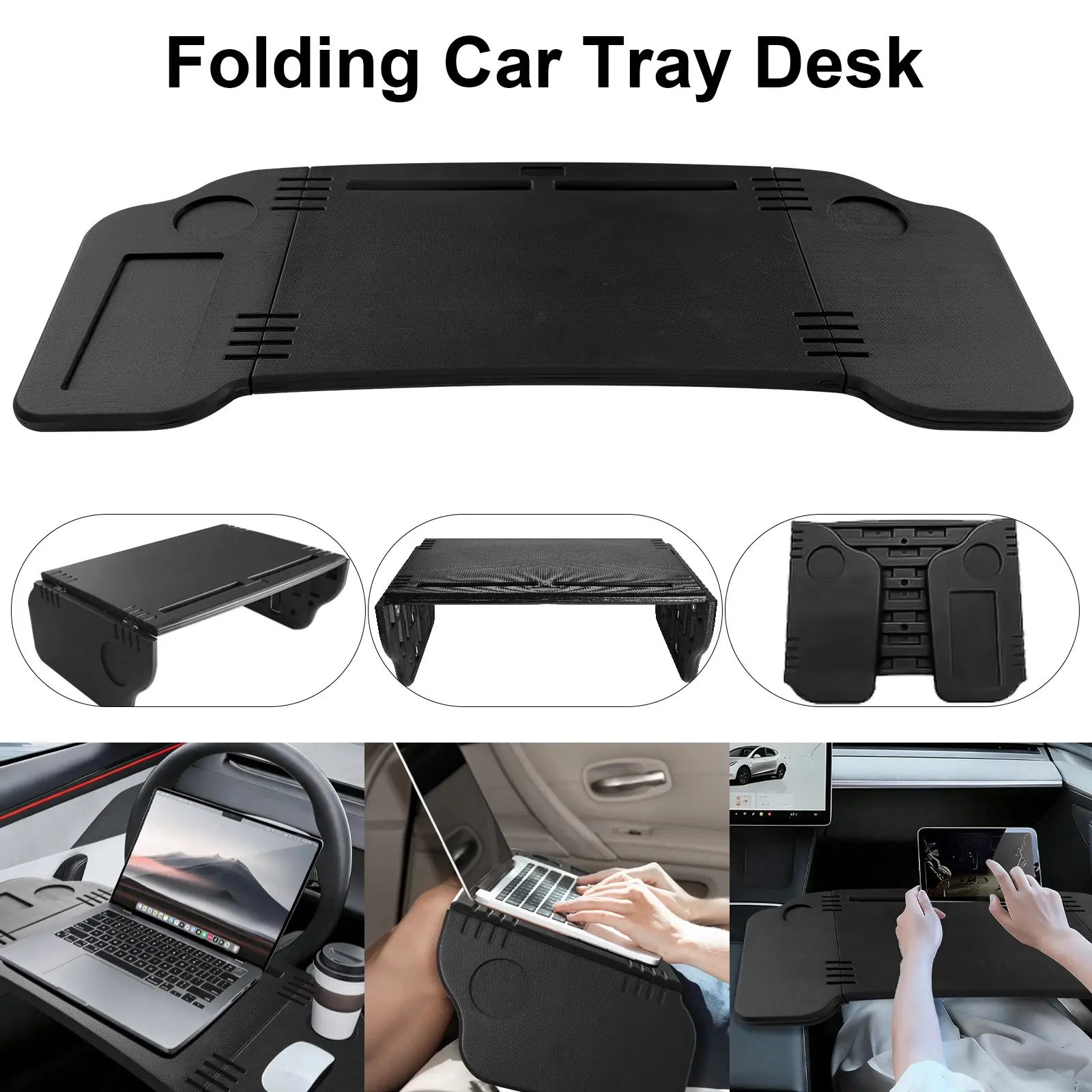Foldable Car Laptop Table Tray, Portable Back Seat Dining Desk, Universal Travel Car Accessory for Laptop, Dining, Travel Remote Work, Camping and Road Trips #Summervibes Car Organizer Car Backseat Organizers Car Storage