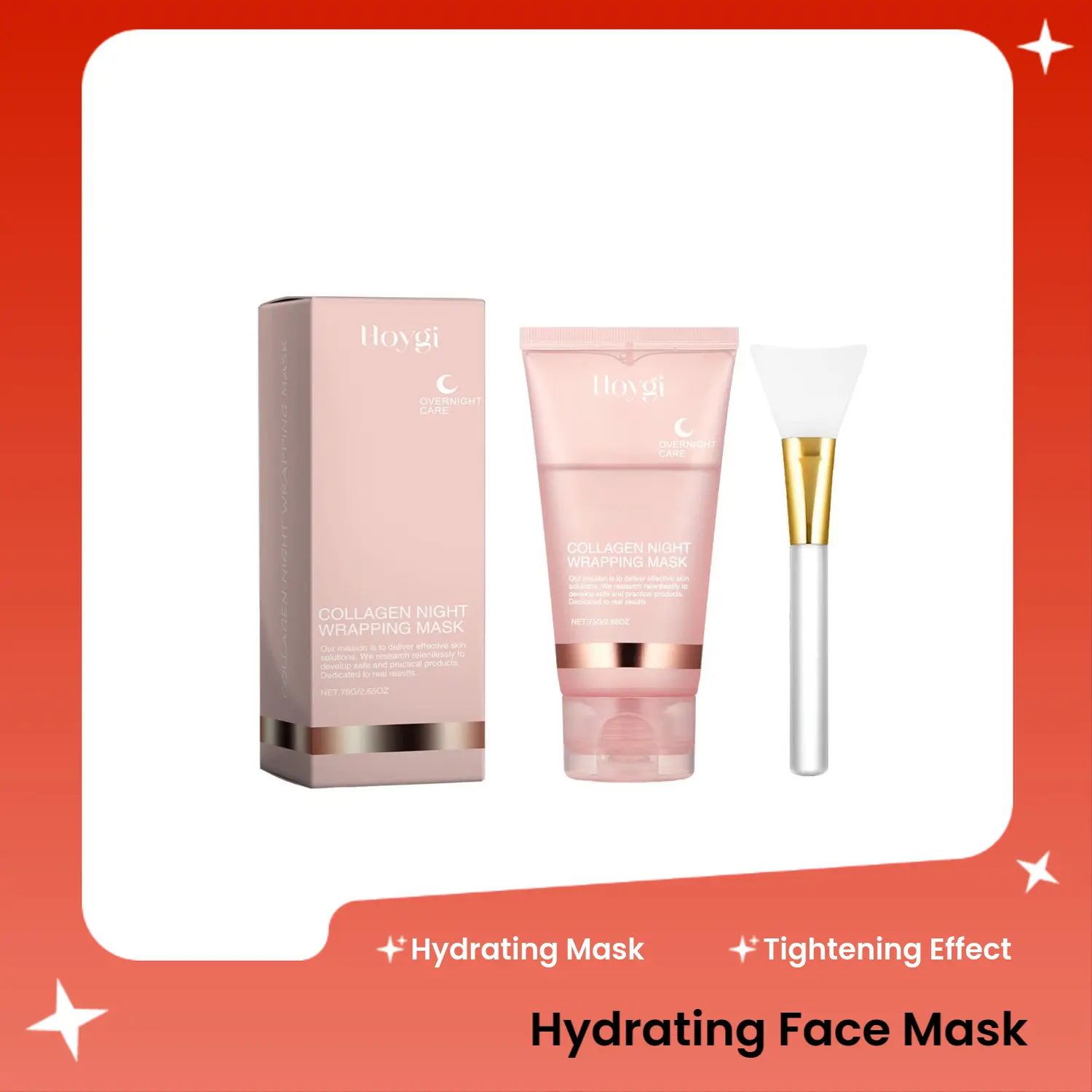 Collagen Overnight Wrapping Peel Off Facial Mask, Hydrating & Tightening Skin Care Mask, Elasticity & Hydration Care Facial Mask,Women's Gifts