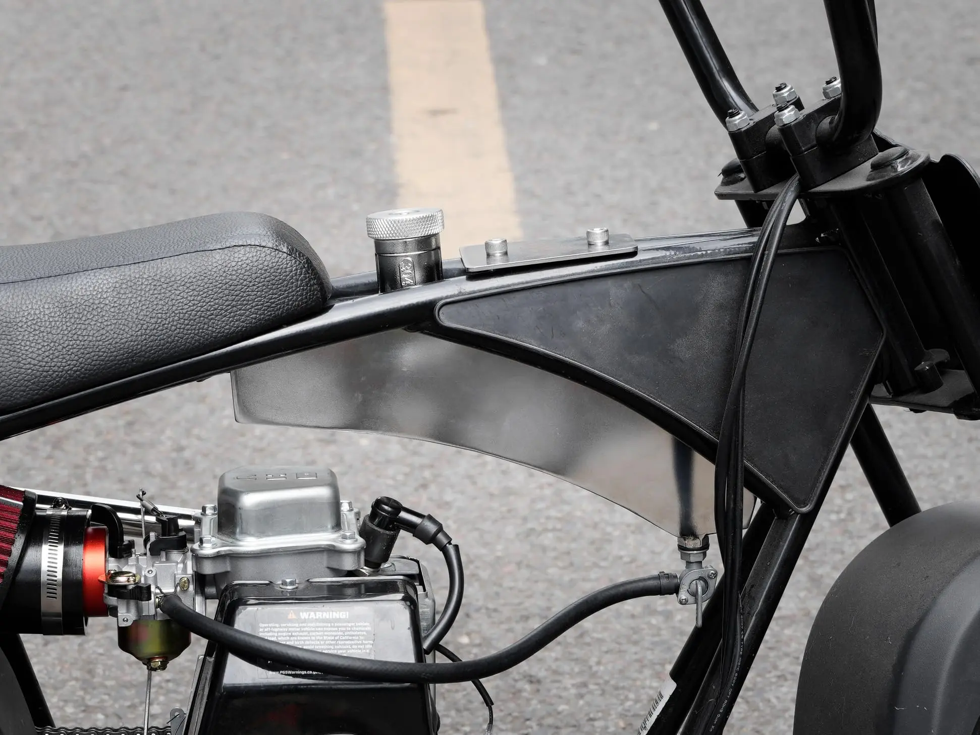 mini bike frame motorized bike tank