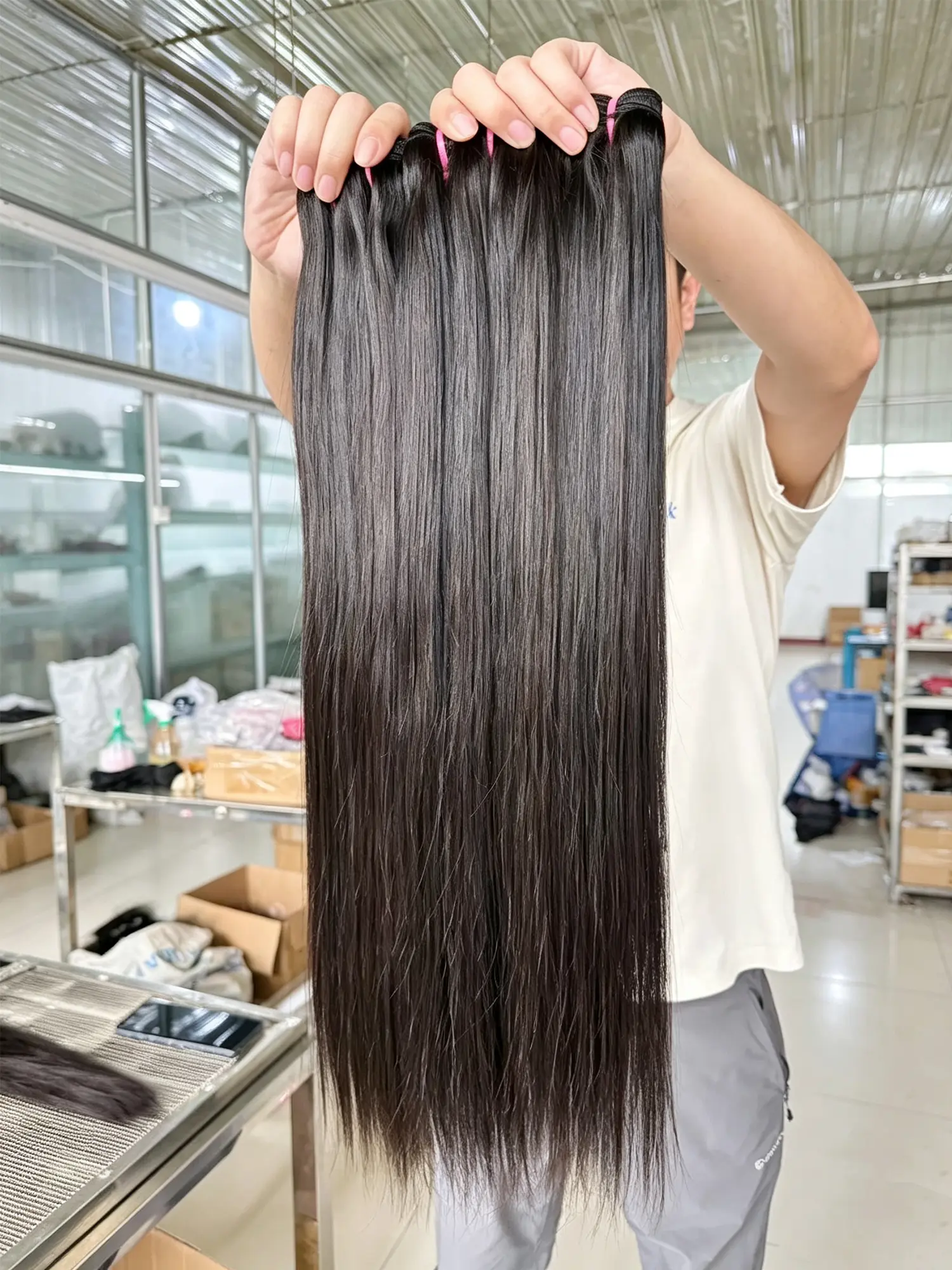 1-3/set Unprocessed Human Hair bundles silky Straight natural color Brazilian Virgin hair bundles Straight Hair Extensions for black woman
