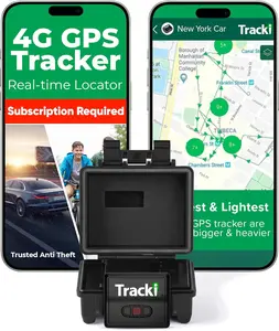 Tracki GPS Tracker with Waterproof Magnetic Mini Box and +3500mAh Battery Extender for Vehicles - 4G LTE, US-Made Tech Small GPS Tracking Device for Car, US & Worldwide [Cancel Anytime]