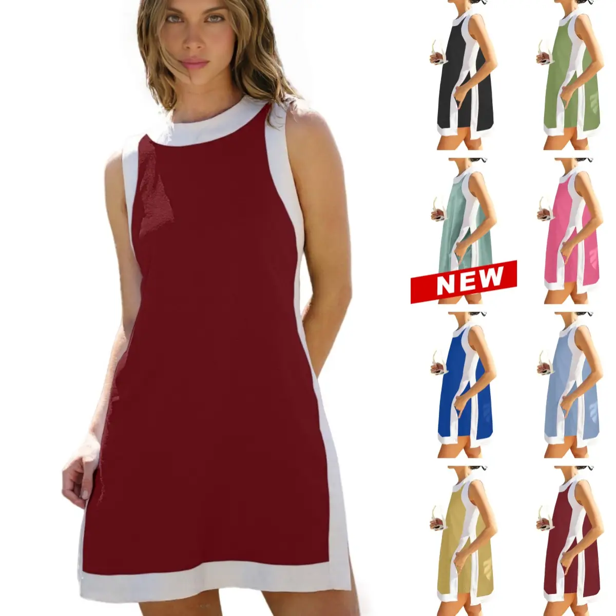 Tanming Women's 2 Piece Sets Casual Color Block Crewneck Short Sleeve Pullover Tops Matching Shorts with Pockets Lightweight Activewear