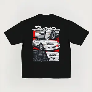 Japanese Legend Car Solid Color Cotton T-shirt