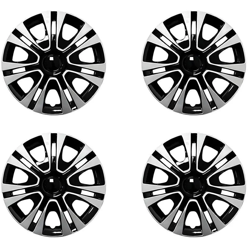 4pcs/Set 15 In Universal Iron Steel Wheel Cover Hubcaps, Snap-On Auto Replacement Tire Accessories for Cleaning and Protecting Rims, Protect Rims