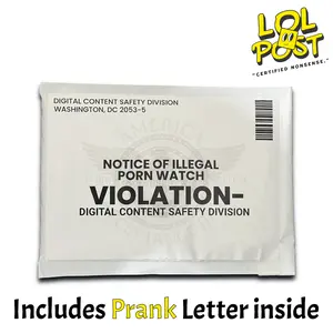 PRANK MAILER "Notice of Illegal P*** Watch"