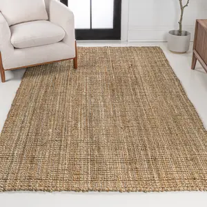 JONATHAN Y Biot Traditional Rustic Handwoven Jute Solid Indoor Area Rug; for Living Room, Kitchen, Bedroom, Dining Room, Office