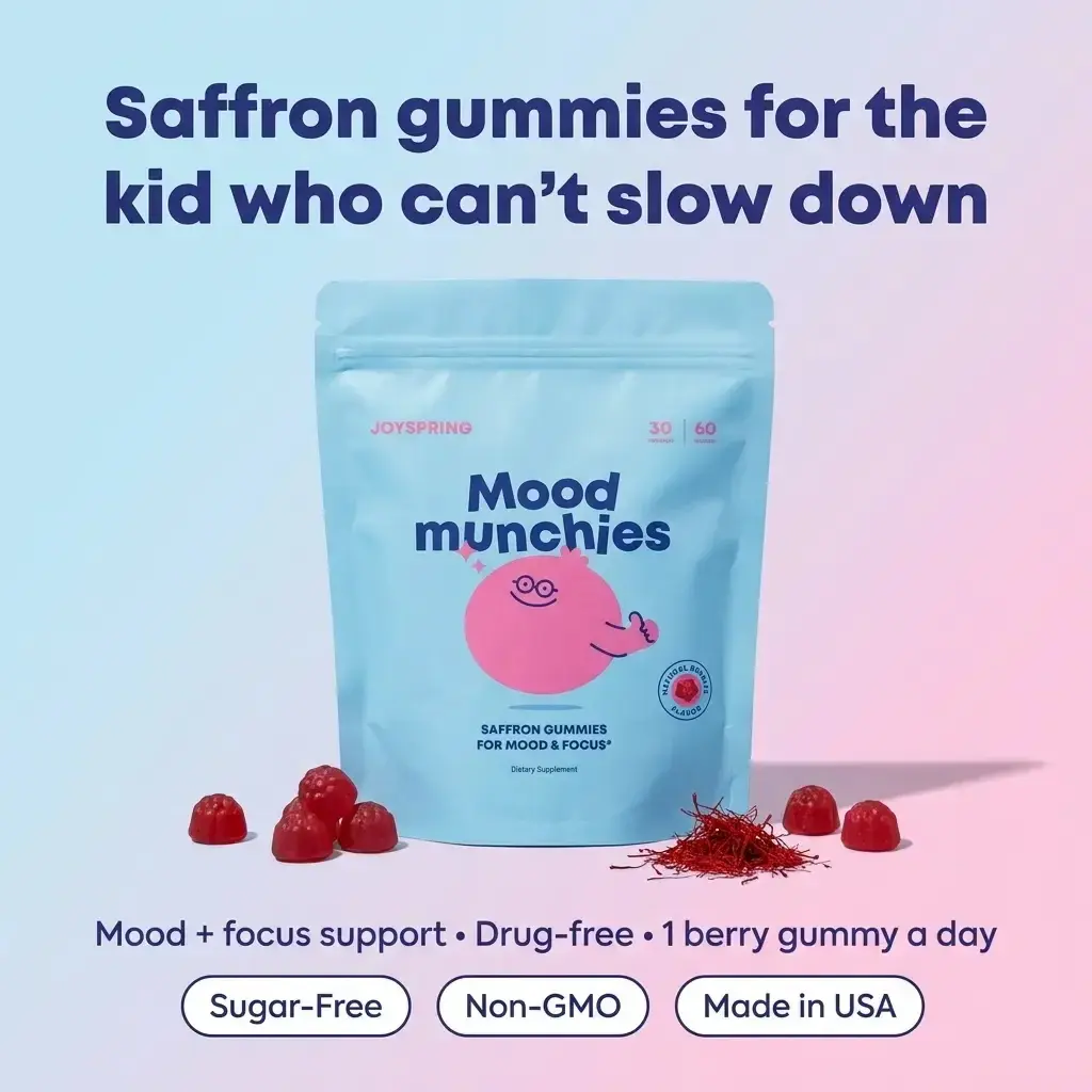JoySpring Saffron Mood Munchies Gummies – Plant-Based Saffron Formula for Daily Wellness Designed to Support Mood and Focus