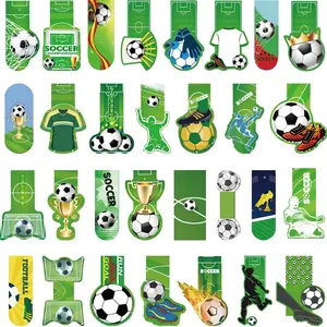 30 Football Bookmarks, Sports Theme Eye Protection, Creative High Aesthetic Office Student Reading Markers, Bookmark Clip Set