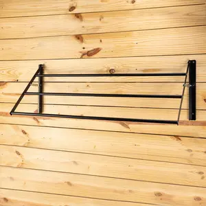 Easy-Up Tiered Mountable Collapsible Blanket and Pad Rack