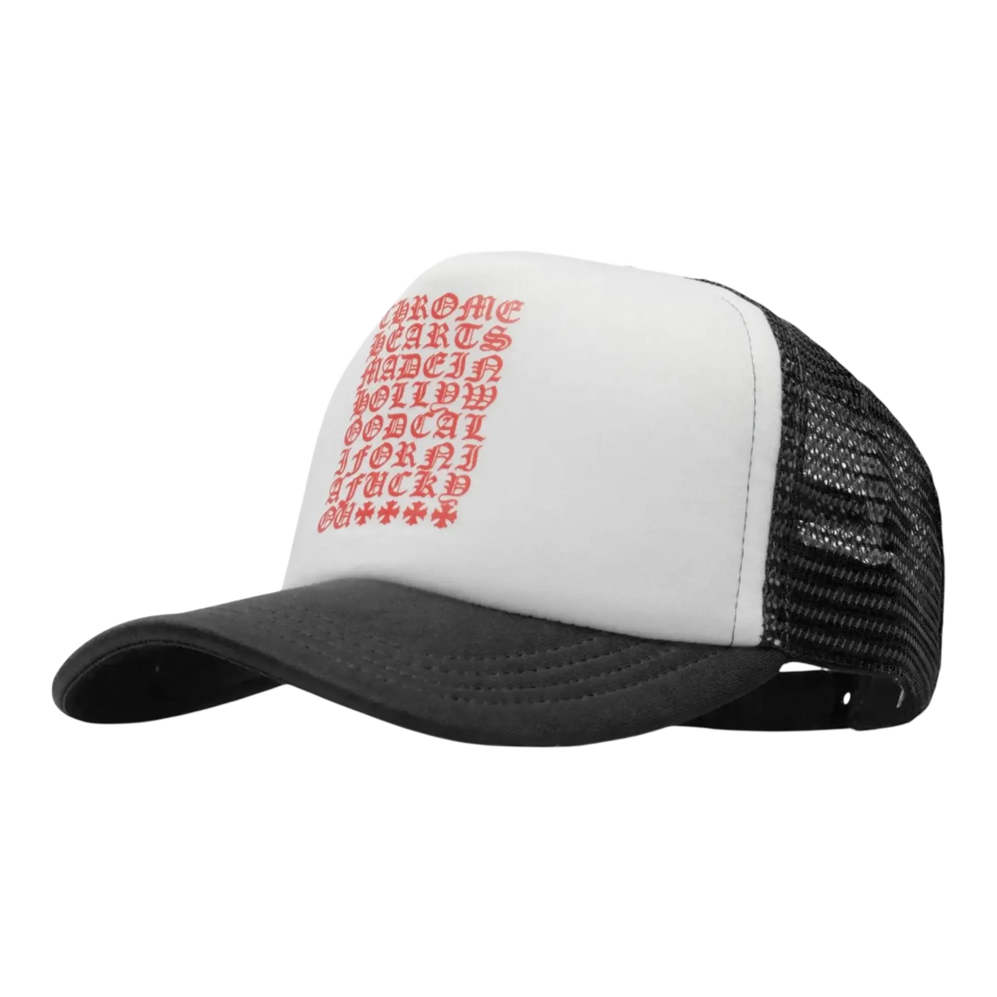 Chrome Hearts Red Letters Script Trucker Hat - TikTok Shop