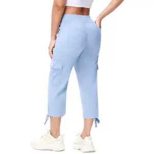 Women's Cargo Capris Hiking Pants Lightweight Quick Dry Outdoor Athletic Casual Loose Comfy Elastic Waist with Pockets COMFY MOMS OVER 30#SpringFresh#Mothersdaygift