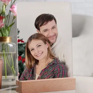 personalized frame with photo and light 6x8 inch