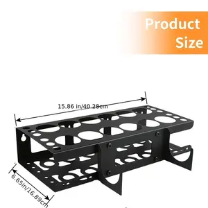 12-Slot Caulking Gun and Tube Holder, Wall-Mounted Caulking Tube Storage Rack, Metal Caulking Tool Organizer, Ideal for Garages, Workshops, Work Vehicles, and Storage Racks