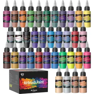 - 36 Colors, Opaque & Brilliant | Ready-to-Spray Water-Based   Set for Metal, Plastic Models, Canvas &  -  for Artists Beginners & Hobbyists-30ml/OZ