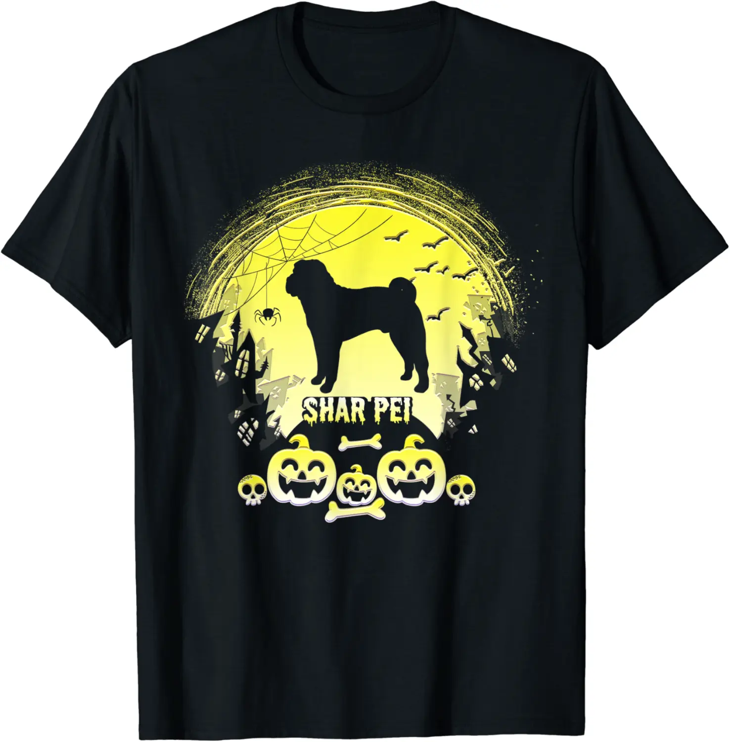 Holiday 365 Halloween Shar Pei Dog Scary Custom T-Shirt - Williamze Shop 97B09FHTWKNK