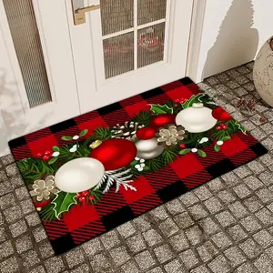 1 Pc Christmas Snowflake Diatomaceous Earth Anti Slip And Absorbent Door Mat Indoor And Outdoor Door Mat Kitchen Dining Room Bathroom Bedroom Decoration Holiday Home Decoration