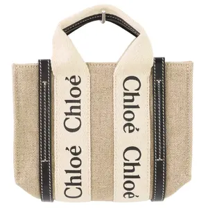 Pre-owned Chloé Canvas Tote Bags Chloe Woody Mini Tote Bag