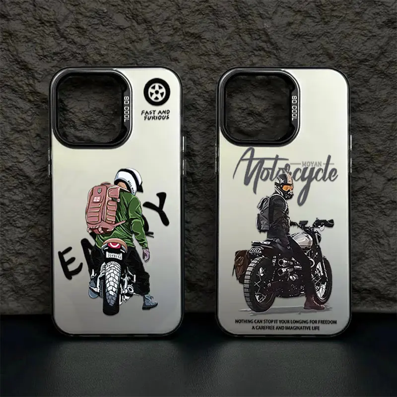 Frosted drop-proof acrylic all-inclusive color silver motorbike case for  iPhone 11 12 13 14 15 16 PRO MAX 14 15 16 PLUS X XR XS MAX Premium Feeling  - TikTok Shop