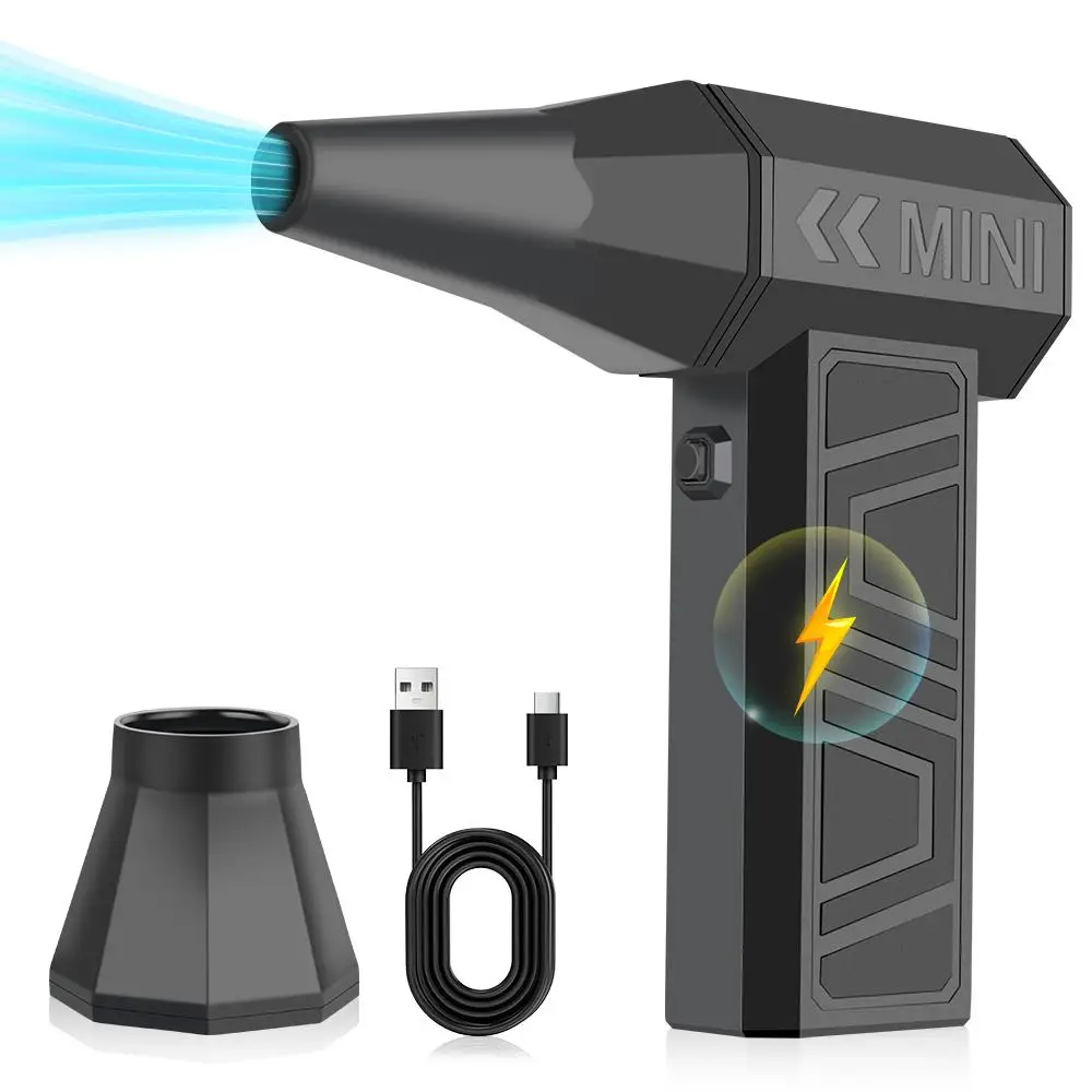 130000RPM Strong Turbo Jet Fan Household Cleaning Electric Brush Air Duster Blower Car Snow Blowing Cordless Air Pump Inflator