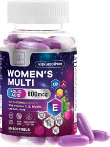 Multivitamin For Women - Complete Daily Woman's Multivitamins with Biotin, Calcium, Folic Acid, Iron, Zinc, Vitamin A, C, D, E & B Vitamins, Women's Hair Skin and Nails Supplements - 60 Softgels