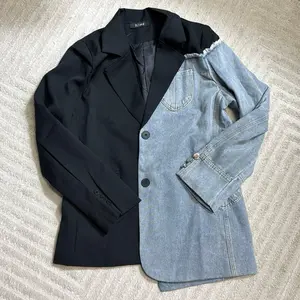 Blazer con Denim en Obscuro Suit