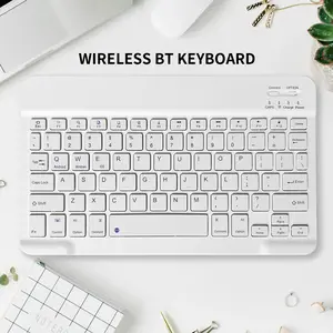 Ultra Slim Bluetooth Wireless Keyboard Portable Rechargeable Mini Keyboard Macaron Blue Quiet Typing Compatible with iPad Tablet Laptop Smartphone iOS Android Windows Office Work Travel