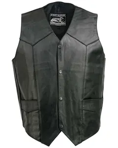 Milwaukee Leather Men's Classic Snap Front Biker Vest Big - El5310