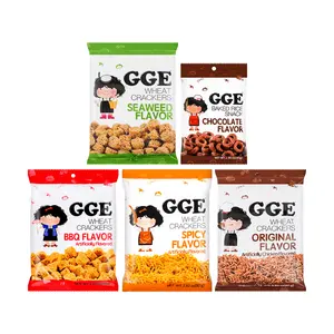 WEILIH GGE Chocolate Flavor Baked Rice Snack+Multi-Flavors Wheat Cracker 12.88oz