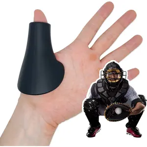 Catcher's Thumb Guard for Baseball & Softball in 2 Sizes (Adult/Youth) - Silicone Protective Shield Catching Training Aid Glove Padding Accessory Gear Protector for Palm Hand Injury & Sting Prevention