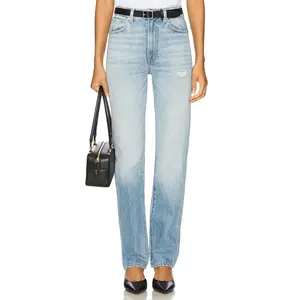 GRLFRND Sara Super High Rise Straight Jeans in La Brea Ave