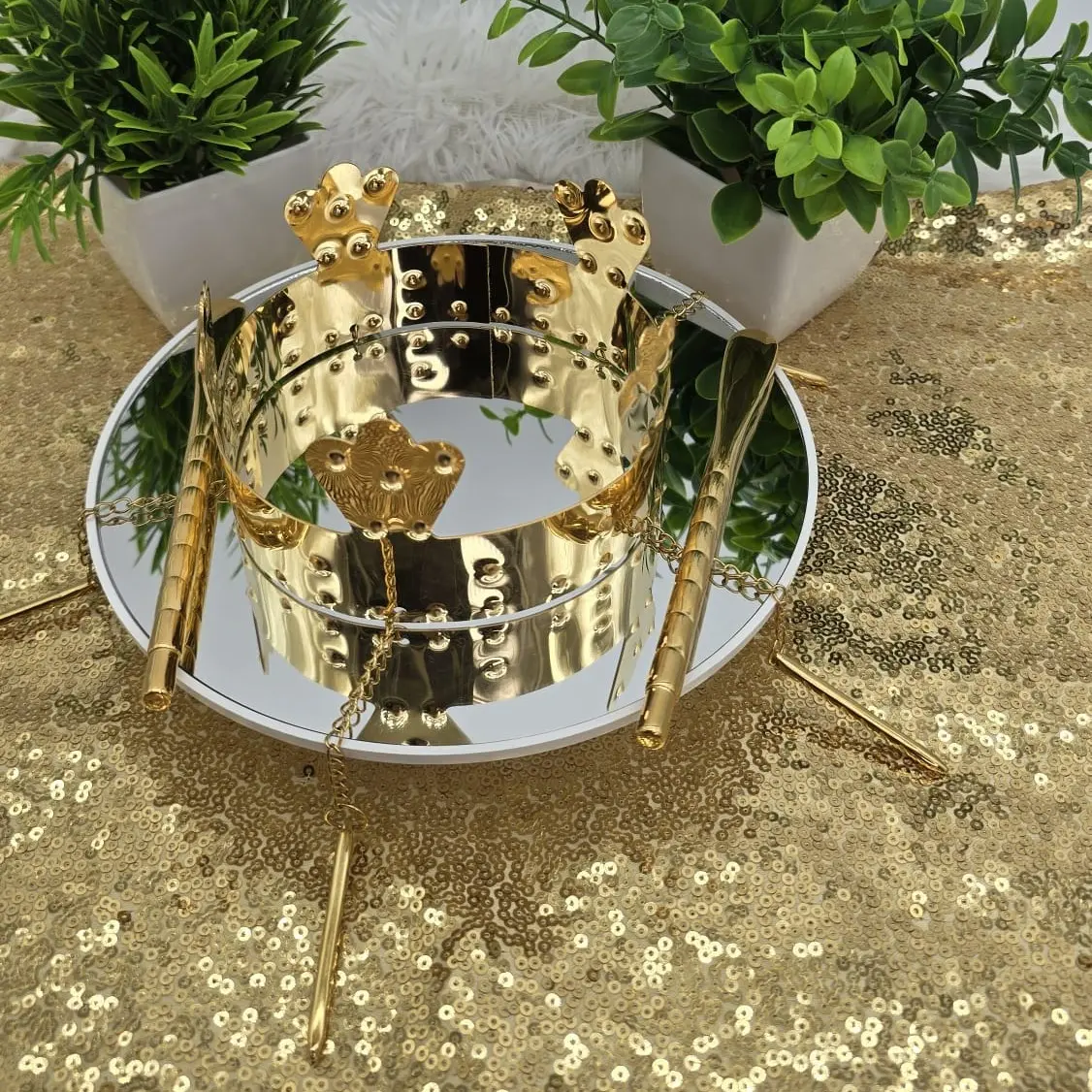 Yoruba Inspired Decorative Metal Set - Cultural Home Decor Yoruba Inspired Decorative Metal Set - Cultural Home Decor