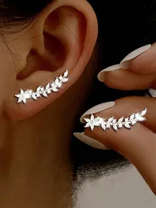 1 Pair Charm Cubic Zirconia Stud Earrings For Women Stylish Earrings Ear Accessories Decoration Earrings For Party Engagement Anniversary Jewelry Valentine's Day Gift Ear Studs