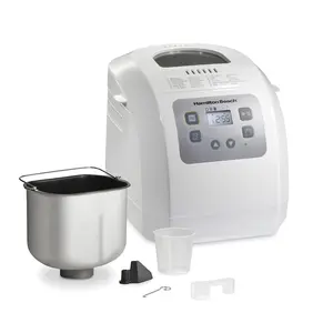 Hamilton Beach 2 lb Bread Maker Machine, 12 Settings Including Gluten-Free & White Bread Functionality, Household Kitchen Appliance