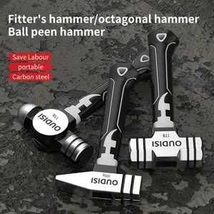 OUDISI 3-Piece/4-Piece Multi-Function Mini Horn Hammer Set Non-slip, shock-absorbing, durable high-carbon steel Comfortable grip, rust-resistant, high-temperature quenched For repair, decoration, blacksmithing, woodworking, camping, and more, Repair Tasks
