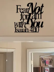1pc Isaiah 41:10 Metal Bible Verse, Christian Home Decor Bible Metal Wall Art For Home Room Living Room Office Decor, Valentine New Year Decor religious decoration Fear With