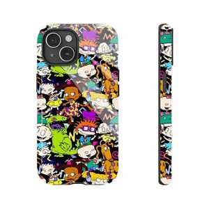 Rugrats Eye-Catching Retro Cartoon Characters Mobile iPhone Case, PBT+TPU Dual - Layer Drop - Resistant Case for iPhone 16/15/14/13/12/11/17 ProMax Plus for Samsung phones,an excellent gift for friend or fans.
