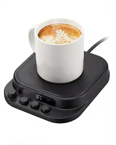 Coffee Mug Warmer for Desk 7 Temp Settings 1-12H Timer Auto Shut Off Smart Gravity Sensor and Electric Beverage Warmer for Coffee Tea Graphene Heating Technology Waterproof Easy-Clean Design