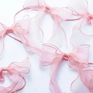 10pcs Satin Ribbon Bow Set, Transparent Simple Design, Perfect for Party Gifts, Packaging, Gift Box Decoration, Gift Wrapping Supplies