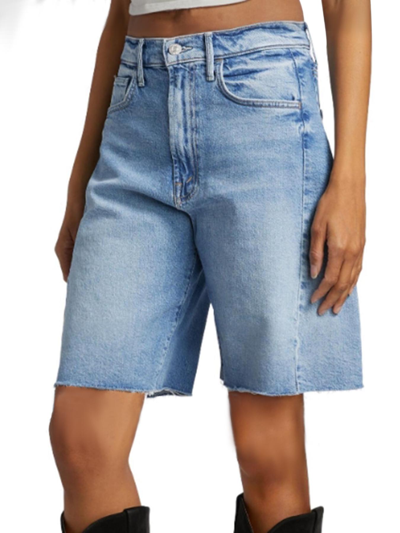Aswulk Women's Jorts Baggy High Waisted Jean Shorts Ripped Denim Bermuda Shorts Y2K Shorts