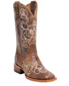 Shyanne Women's Lasy Floral Embroidered Western Boot Broad Square Toe - Bbshysp20l4 Shyanne Women's Lasy Floral Embroidered Western Boot Broad Square Toe - Bbshysp20l4
