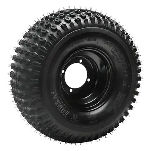 Suisuitong 18x9.50-8 Tire & Wheel Assembly, Tubeless 4PR Off-Road ATV Go Kart Golf Cart Drift Trike Quad Tire Mounted on 8" Iron Rim, 4 Lug 110mm Bolt Pattern Replacement Wheel