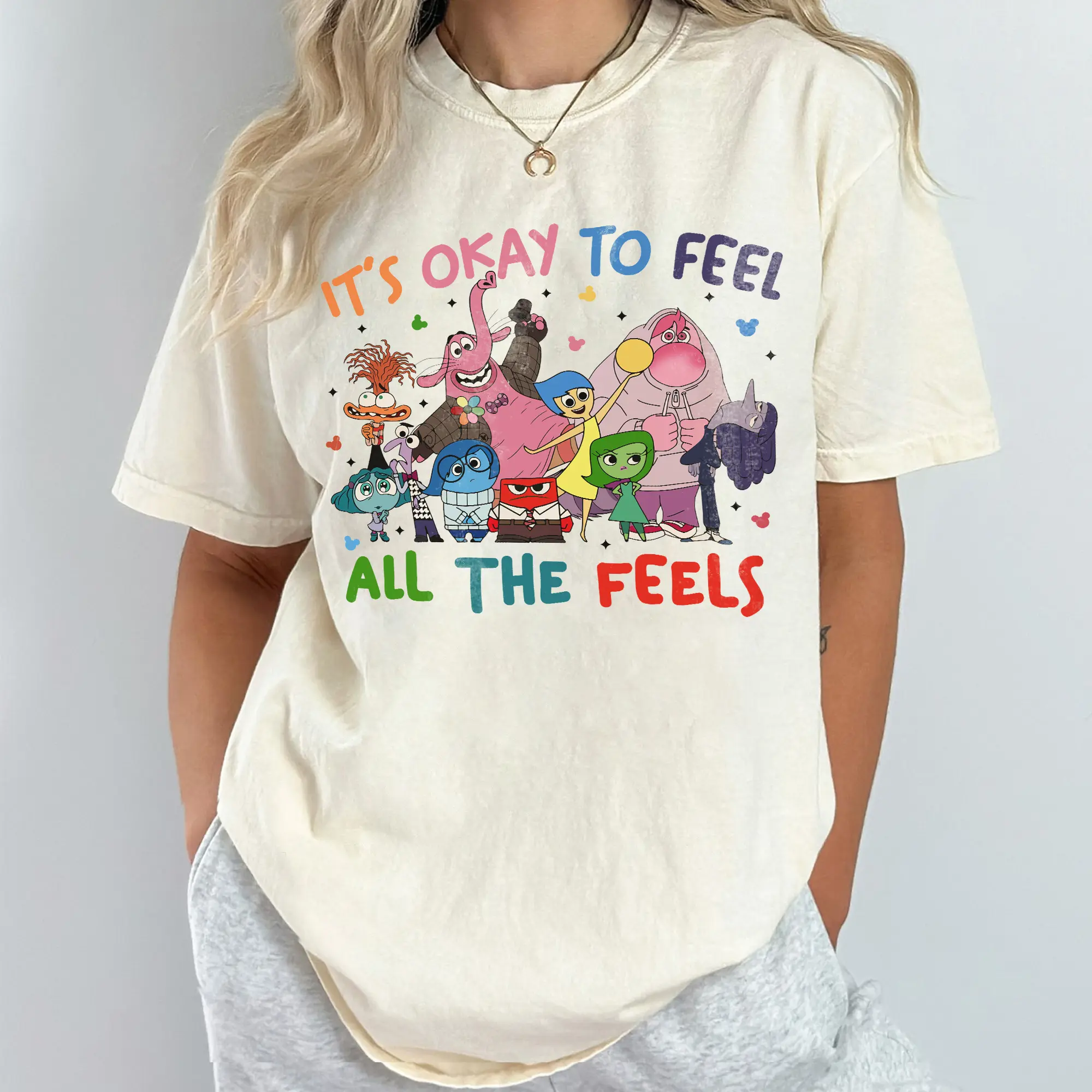 Inside Out It's Okay To Feel All The Feels Shirt, Mental Health shirt, Inclusion Shirt, Speech Therapy Shirt, BCBA Shirt, Para Shirt