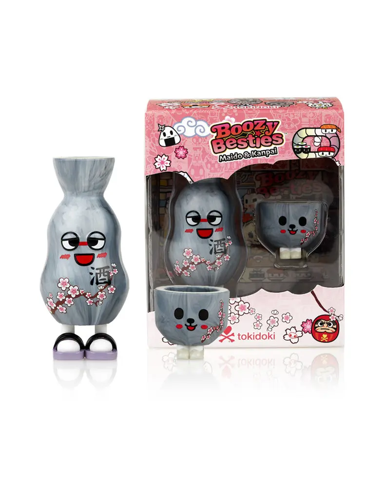 Boozy Besties Maido & Kanpai Online Exclusive Vinyl Collectible 2.5 Inches High Limited Edition Collectible Art for Ages 8+