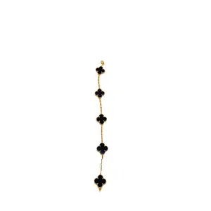 Pre-owned Van Cleef&Arpels Black Vintage Alhambra bracelet, 5 motifs (JE148228)