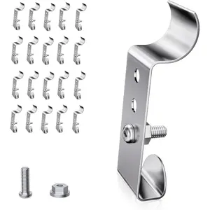 No Hole Siding Hooks 20 Pack, Vinyl Siding Clips with Screws, Outdoor Siding Hanger Camera Mount for   Camera, Porch Decor, Doorbell, Plaques