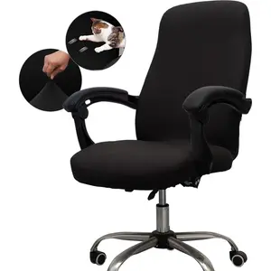 Office Chair Cover-Universal Stretch, for Desk and Computer Chairs, Size L - Black