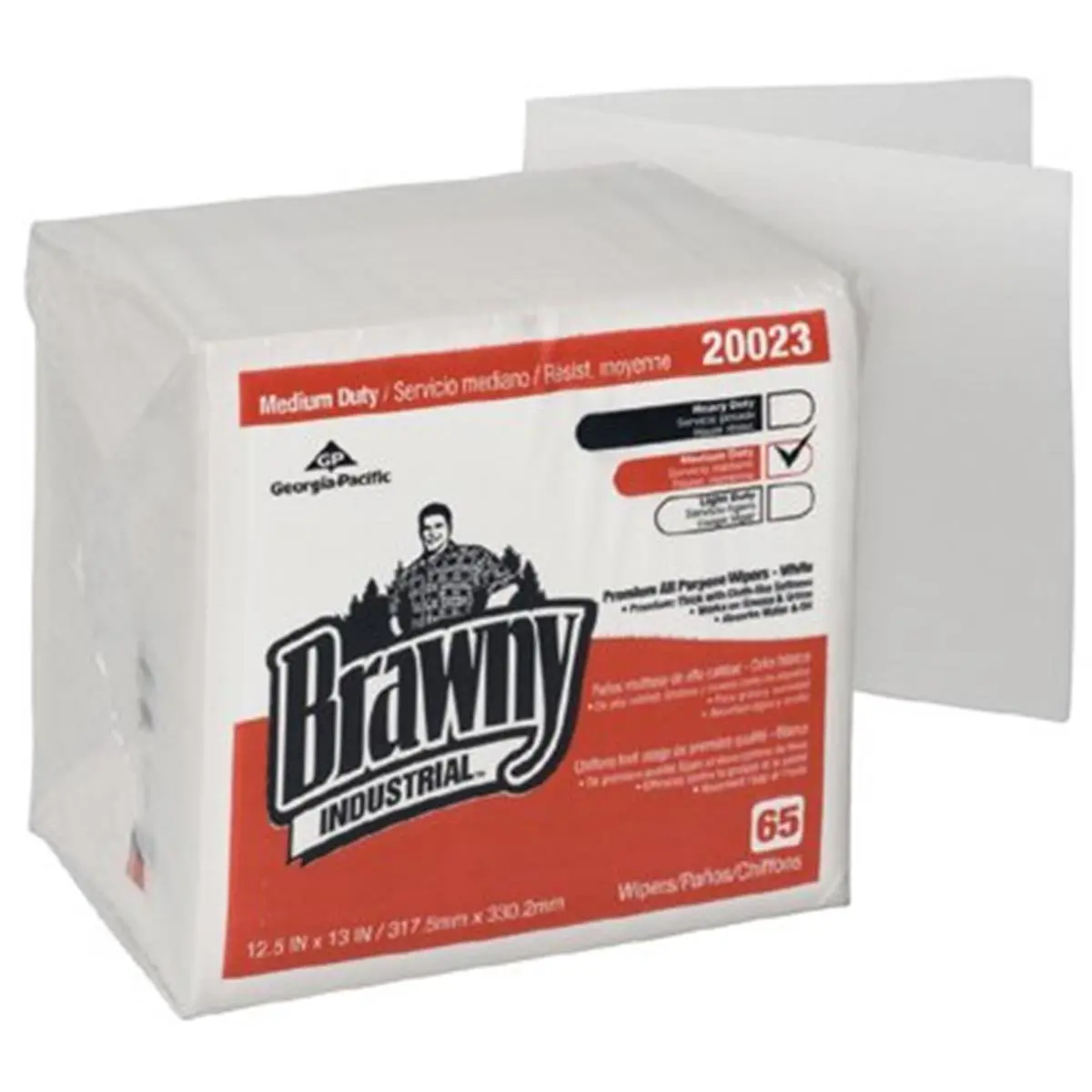 Georgia-Pacific 603-20023 Brawny Industrial Multifunctional Medium-Duty All-Purpose Cleaning Dry Wipers