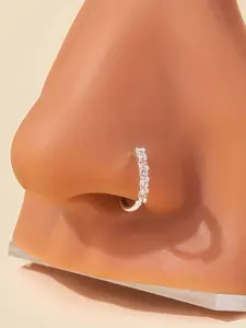 Unisex Punk Rhinestone Decorated Nose Ring, Nose Hoop, Elegant Trendy Nose Ring, Fashionable Nose Rings Jewelry Body Jewelry for Women & Men for Daily & Party Decoration